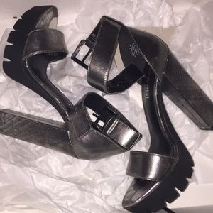 9 West Platform Chunky Heel